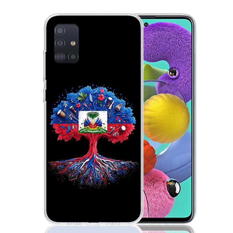 Haiti Haitian Flag Phone Case For Samsung Galaxy A52 A32 A22 A12 A02S A50S A30S A51 A31 AA71 Note 20 Ultra 10 S10 Plus Galaxy A5