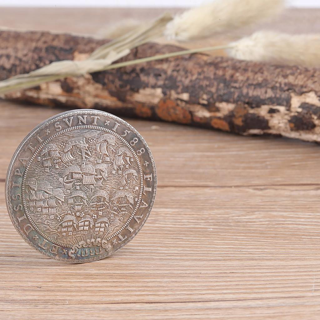 1588 год, Нидерланды, латунное покрытие, серебряная винтажная коллекционная монета, памятная монета