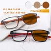 TR90 Frame Pochromic Glasses Men Women Lightweight Flexible Myopia Eyewear Unisex Vintage Trendy Short Sighted Eyeglasses