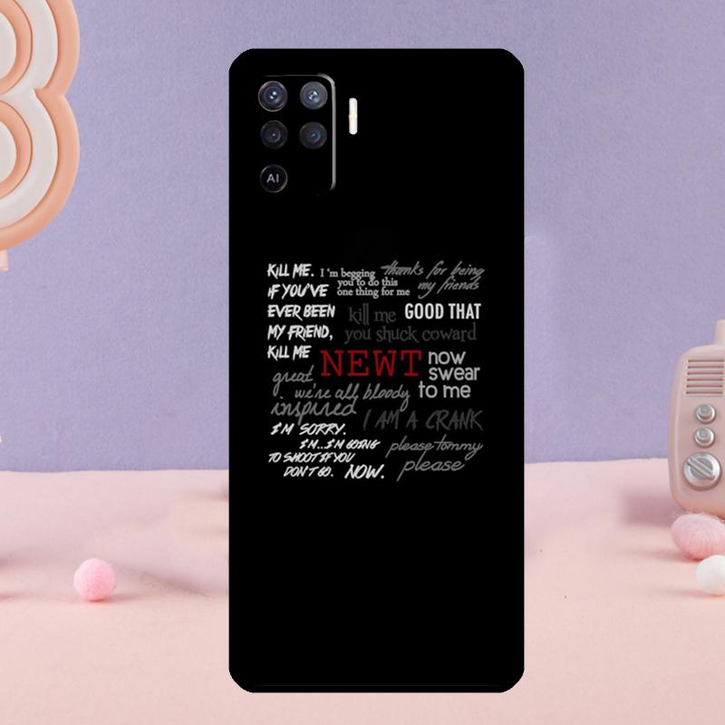 Чехол для телефона с цитатами из «Бегущего в лабиринте» Для Oppo A78 A98 A80 A40 A60 A18 A38 A58 A15 A17 A77 A74 A94 A54 A57S A16 A76 A96