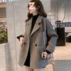 2025 Spring Women's Woolen Blazer: Korean & British Style, Loose Fit, Slimming Design, Casual Chic Jacket