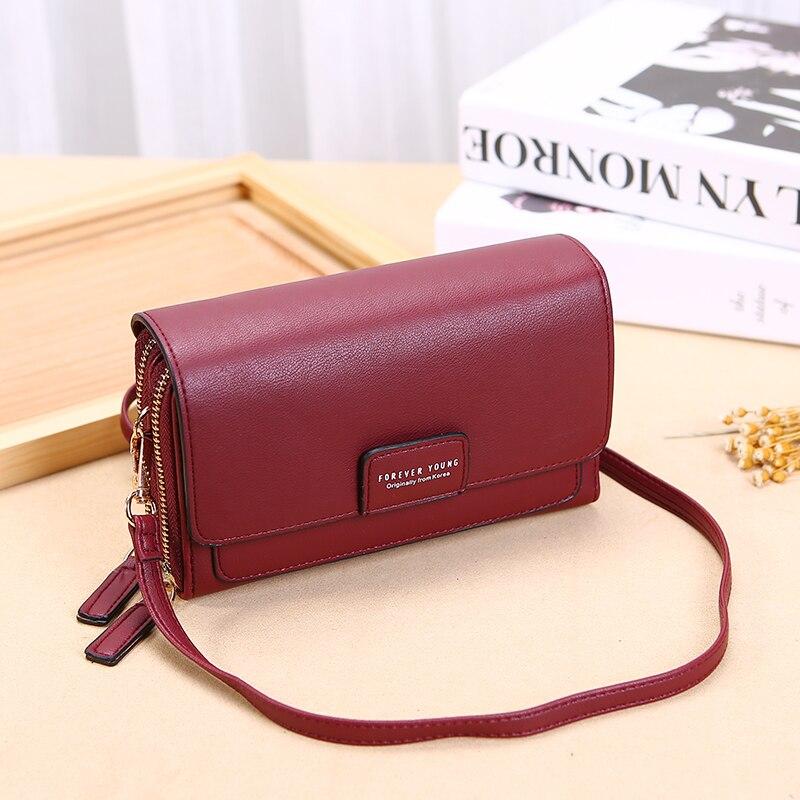 Ladies High Quality Ladies PU Leather Vertical Purse Multifunctional Standard Clutch Messenger Bag Fashion Casual Bag