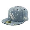 New Era кепка newera 59FIFTY 14551039 NER34C1618 MLB New York Yankees NY выстиранный деним синий Брызги краски Деним Специальный заказ ONSPOTZ Мужская Женская шляпа