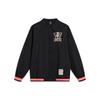 Li Ning Badfive Seven Cities Collaboration Letter Print Polo Neck Loose Casual Jacket Men Jacket Black AFDT737-2