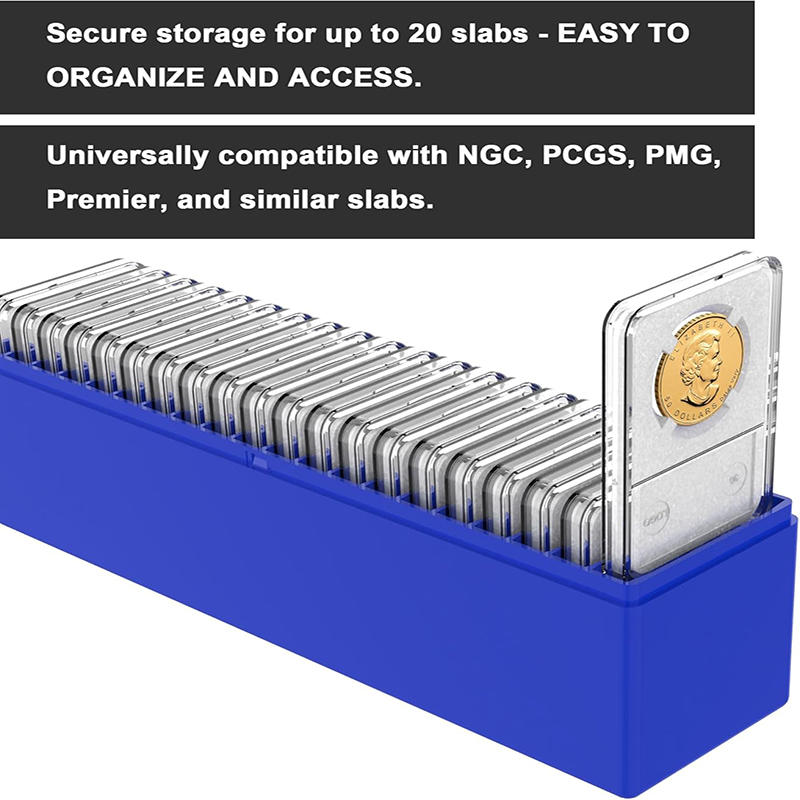 Креативный пластиковый бокс для хранения монетных слябов, совместимый с 20-слотовыми холдерами для монет, коллекционный бокс, офис, школа, дом, банковские принадлежности