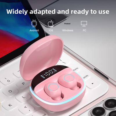 Новая беспроводная Bluetooth-гарнитура Mini Tws In-ear 5.2 Smart Digital Display Headset имеет длительный срок службы батареи