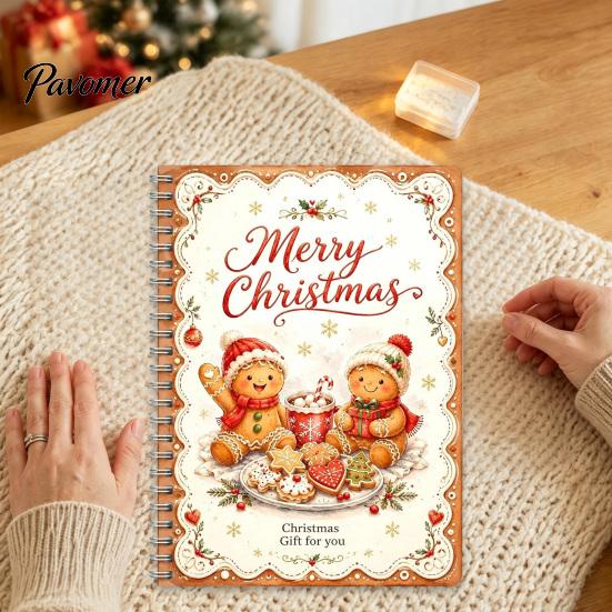 Christmas Money Holder for Cash DIY Spiral Bound Gift Card Book, 5x7 Holiday Booklet, Display Book 10 Pages Merry Cards, Gifts Family, Friends,