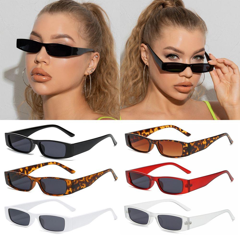 Vintage Trending Eyewear Small Rectangle Sunglasses Small Frame Retro Sun Glasses Narrow Sunglasses