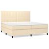 Maison Exclusive - Sommier à lattes de lit avec matelas Crème 200x200 cm Tissu