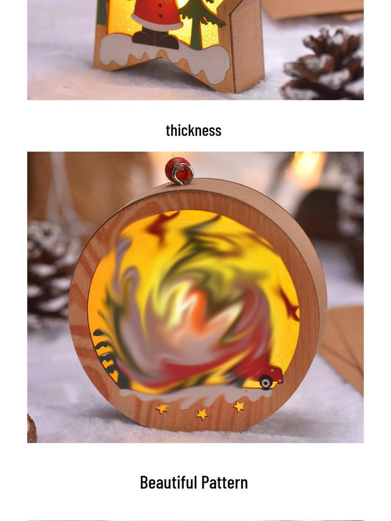 Christmas LED Light-Up Ornaments: Santa, Snowman & Reindeer Figurines