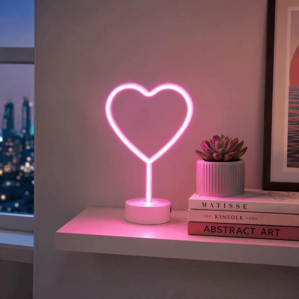 Pink Light LED Neon Light USB or Battery Operated LED Neon Sign Neon Desk Lamp Wedding Decoration