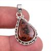 Natural Mahogany Red Obsidian 925 Solid Sterling Silver Gift Pendant 1.50" G2d15