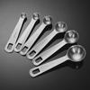 6-Piece 304 Stainless Steel Kitchen Measuring Spoon Set for Baking and Seasoning