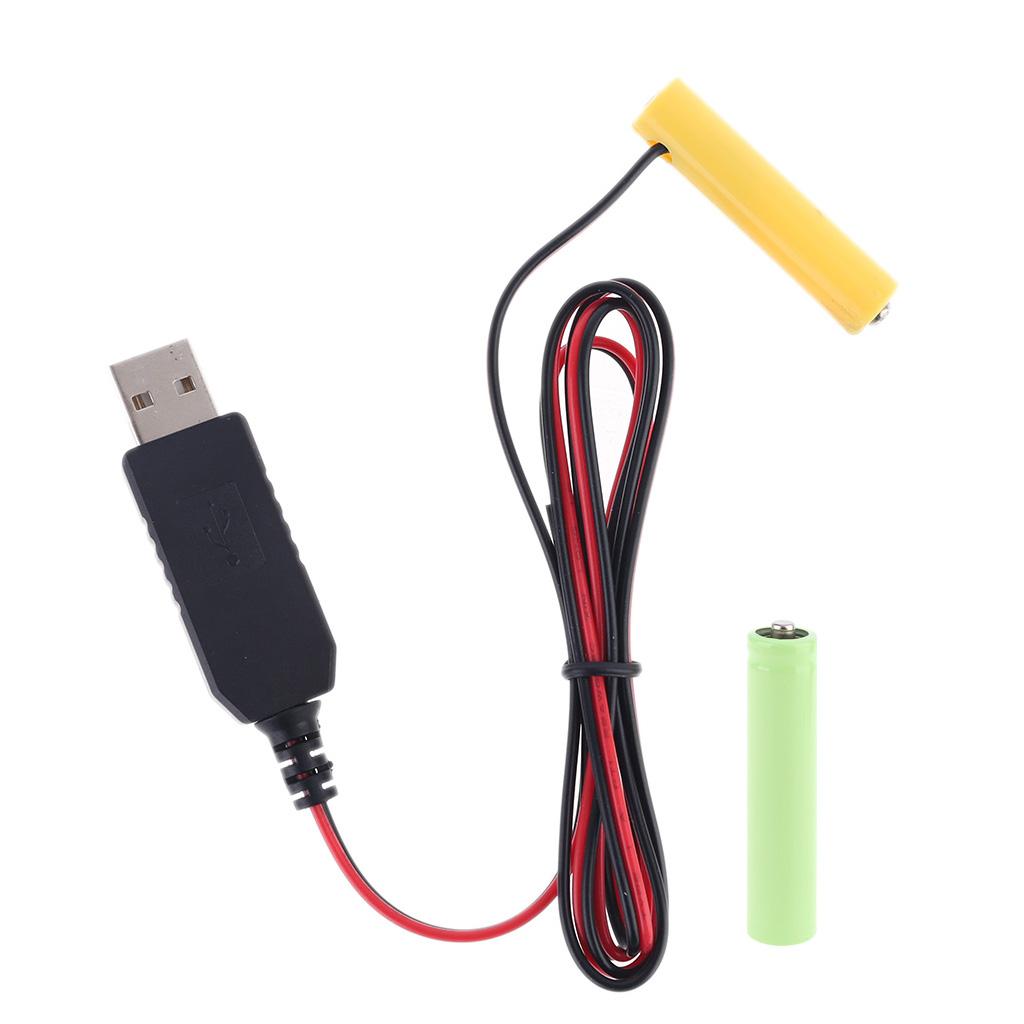 Универсальный éliminateur de piles LR03 AAA, кабель питания от USB, заменяет батарейку AAA для радио, электрической игрушки, часов, светодиодной ленты