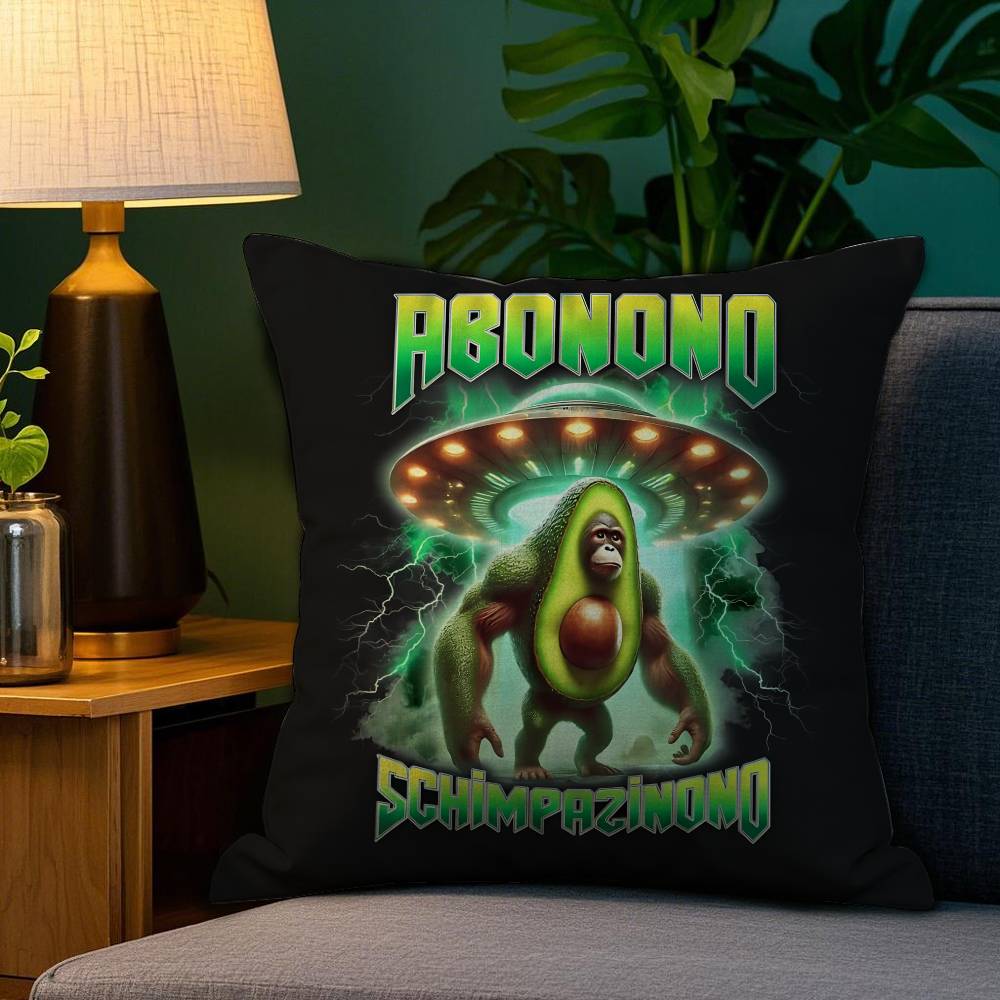 Italian Brain Rot Meme Tralalero Tralala Pillow Case Happy Atmosphere Short Plush Double-sided Printing Home Cushion Cover