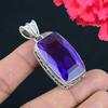 Кулон из драгоценного камня с аметистом, твердый кулон из стерлингового серебра 925 пробы, ювелирный подарок для унисекс