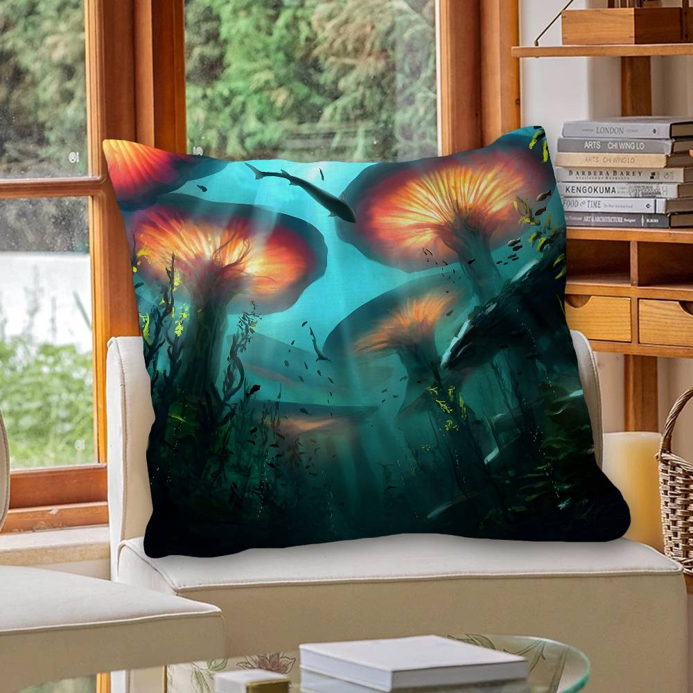 Ocean Animal Underwater World Cushion Cover Car Throw Pillow Case For Sofa Car Christmas Gift 40X40Cm 45X45Cm