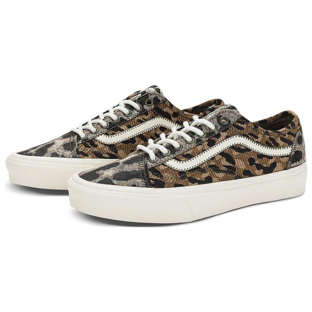 Vans Унисекс Старая Школа Зауженные Низкие Кроссовки Леопардовый Коричневый VN0A54F4KCZ