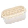 Ice Cubes Tray Double Layer 54 Grids Large Capacity Ice Maker Mould with Lid Bin Scoop for Freezer Beige (Soft Bottom