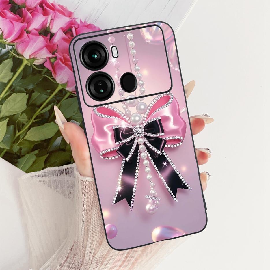 For Itel P40 Plus Case P683L Luxury Butterfly Tree Painted Cover Soft Silicone Phone Case For Itel P40 P662L P 40 ItelP40 + Bags
