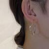 Cross-Back Earrings: 2022 Trendy Niche Design with Silver Needle for a High-End Look