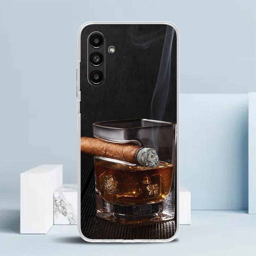 Чехол для телефона "Сигара Виски Ледяной Напиток" для Samsung Galaxy A17 A37 A57 A16 A15 A14 A13 A56 A55 A54 A53 A36 A35 A34 A33 A26 A25 A24 A2