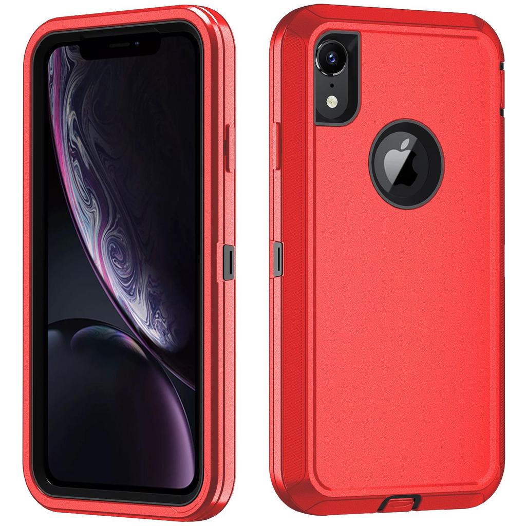 iPhone XR Ударопрочный Тройной Защитный Робот-Чехол - Эксклюзивный Дизайн 3-в-1