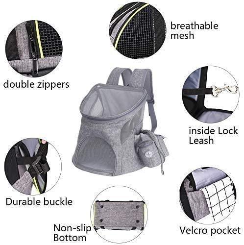 Portable Mesh Dog Bag Breathable Dog Backpack Foldable Large Capacity Cat Carrying Bag Portable Outdoor Travel Pet Carrier