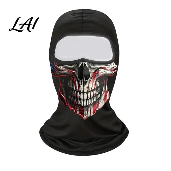Lightweight Balaclava Mask Funny Face Print for Outdoor UV Protection Breathable Outdoor Sports Balaclava Neck Gaiter Cover Cycling Riding Climbing
