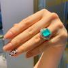 Ювелирное кольцо Цвет Сокровище Популярный Темперамент Ювелирные изделия Ретро Кольцо Главный Камень 10 * 12