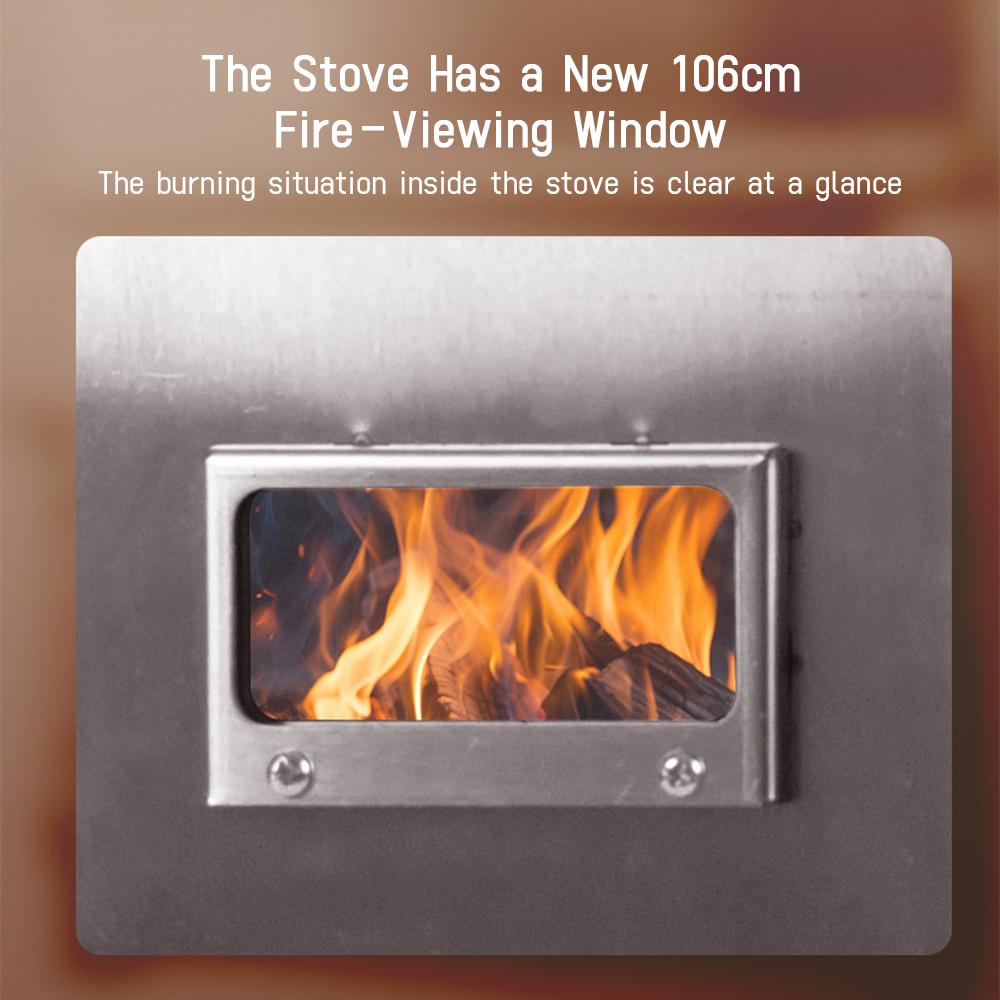 Сауна-печь дровяная печь для сауны для пикника, палатка для кемпинга, складная портативная портативная печь с окном