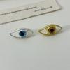 Korean Style Blue Eye Finger Buckle Geometric Gothic Rings Retro Demon Eye Rings  Couple