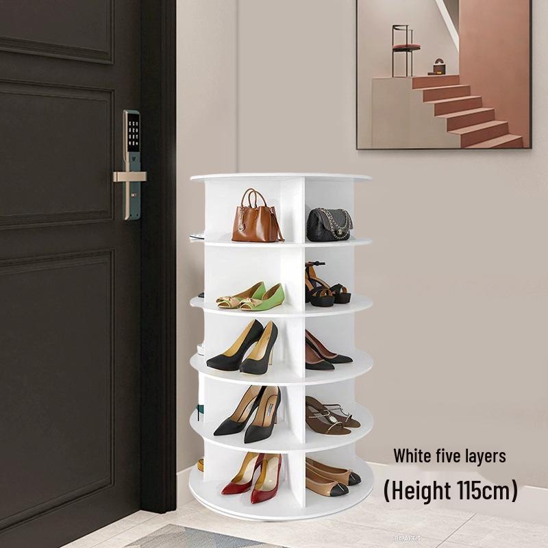 360° Rotating Multi-Layer Floor Shoe & Accessory Display Rack
