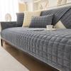 Thickened Milk Velvet Non-Slip Plaid Sofa Cover Plush Sofa Cushion Winter Flannel Solid Color Sofa Backrest Armrest Velvet Towel