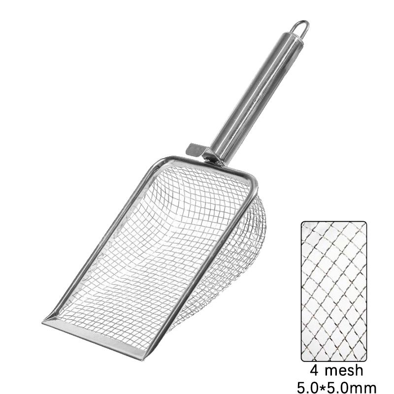 Сетка из нержавеющей стали для кошачьего туалета, прочный очиститель для туалета, угловая лопата, инструмент для уборки домашних животных, принадлежности для кошек