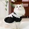 Cat Clothes Spring and Summer Thin JK Academy Style Tractable Maid Dress Blue Cat Kitten Pet Cat Clothes