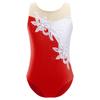Girls Shiny Sequins Leotard Sleeveless Mesh Patchwork Ballet Dance Gymnastic Skating Jumpsuit