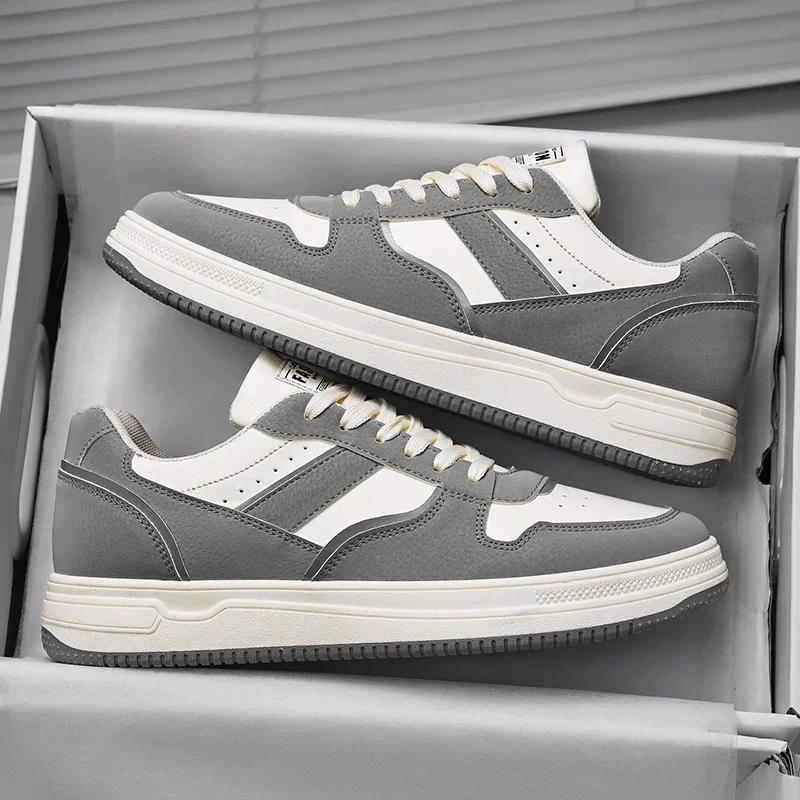 Новые мужские повседневные туфли белые серые студенческие кроссовки на платформе для активного отдыха дышащая спортивная обувь легкие кроссовки для бега теннисные туфли