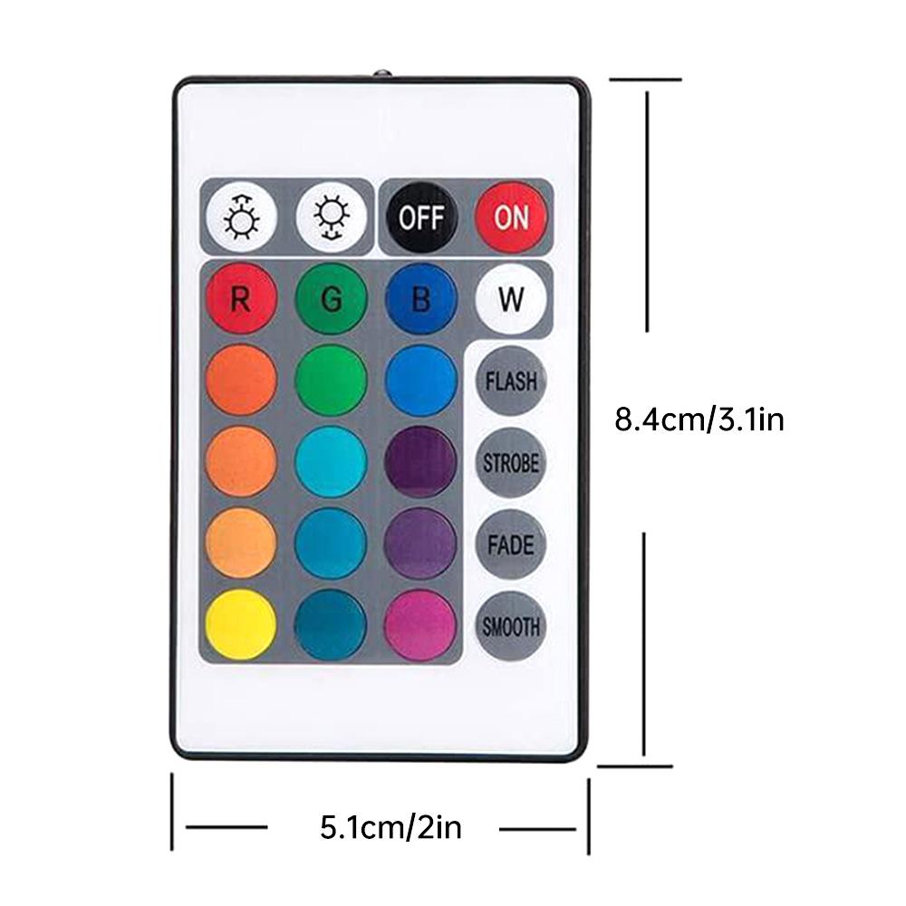 24-клавишный ИК-пульт дистанционного управления Серия E27 W28 Светодиодные RGB лампочки Пульт управления Домашний декор Освещение Регулятор смены цвета