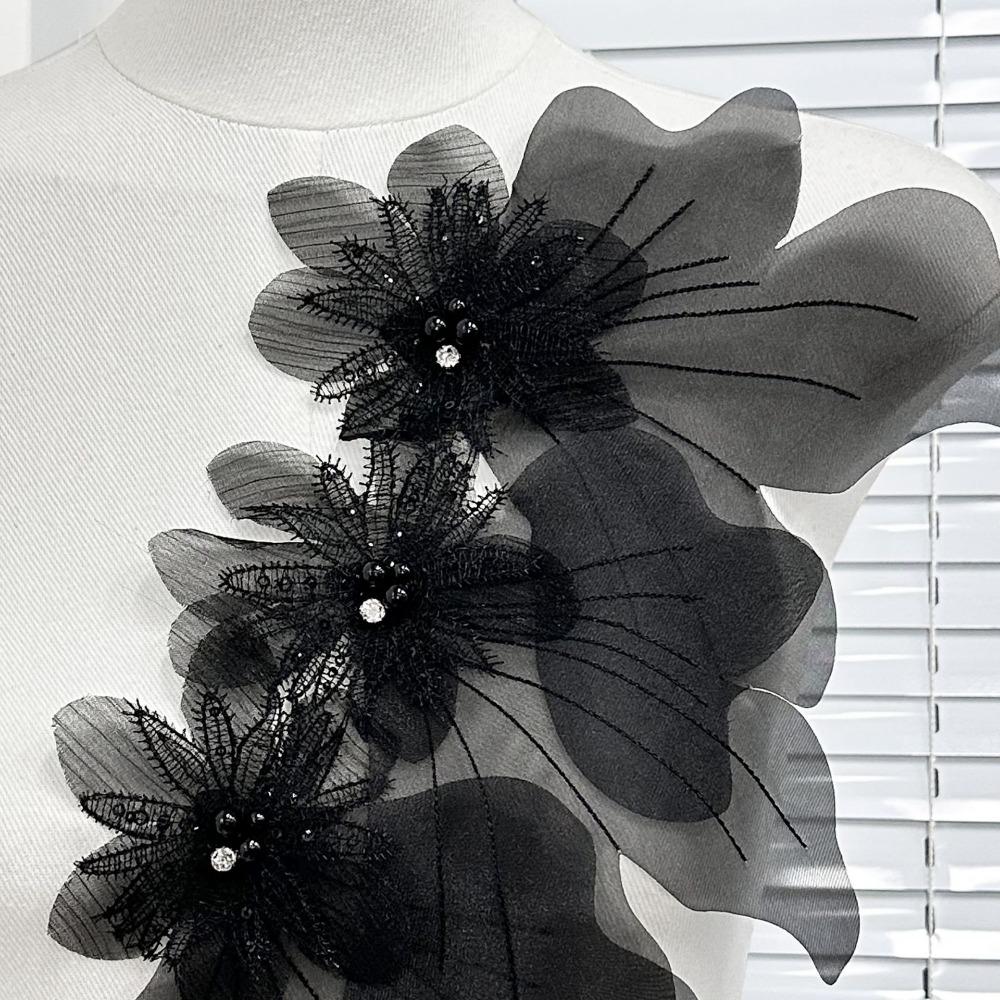 DIY Dress Cloth Pin Multi-layer Applique Decorative New Organza Flower Patch Corsage Accessory