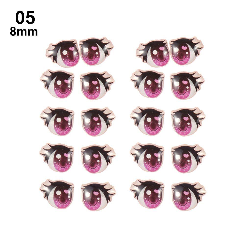 Anime Figurine Doll Cartoon Eyes Stickers Clay Decals Love Cute Sticker Face Organ Paster