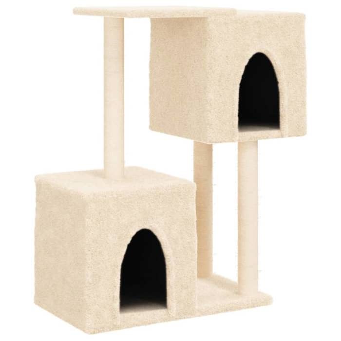 VidaXL Arbre à chat avec griffoirs en sisal Crème 86 cm 172100