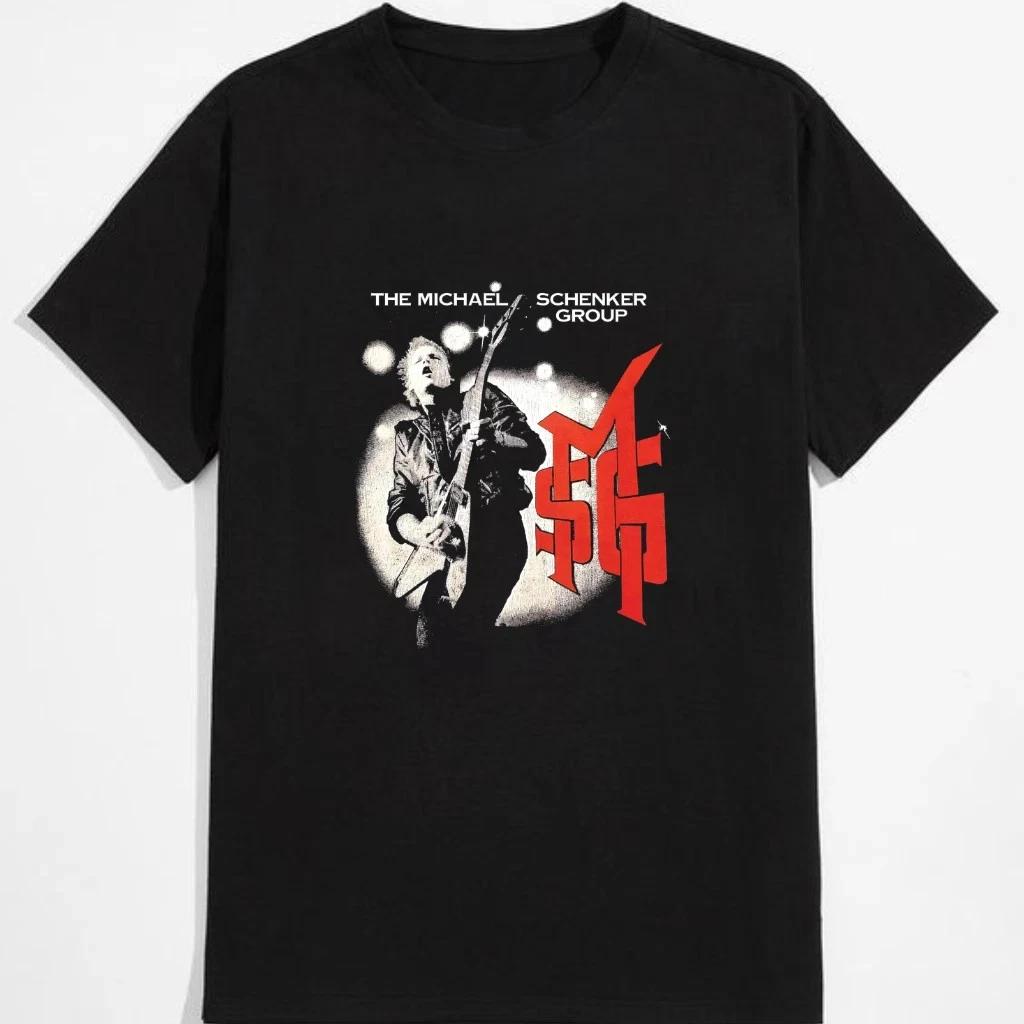 Футболка с логотипом и названием группы Michael Schenker Group (MSG)
