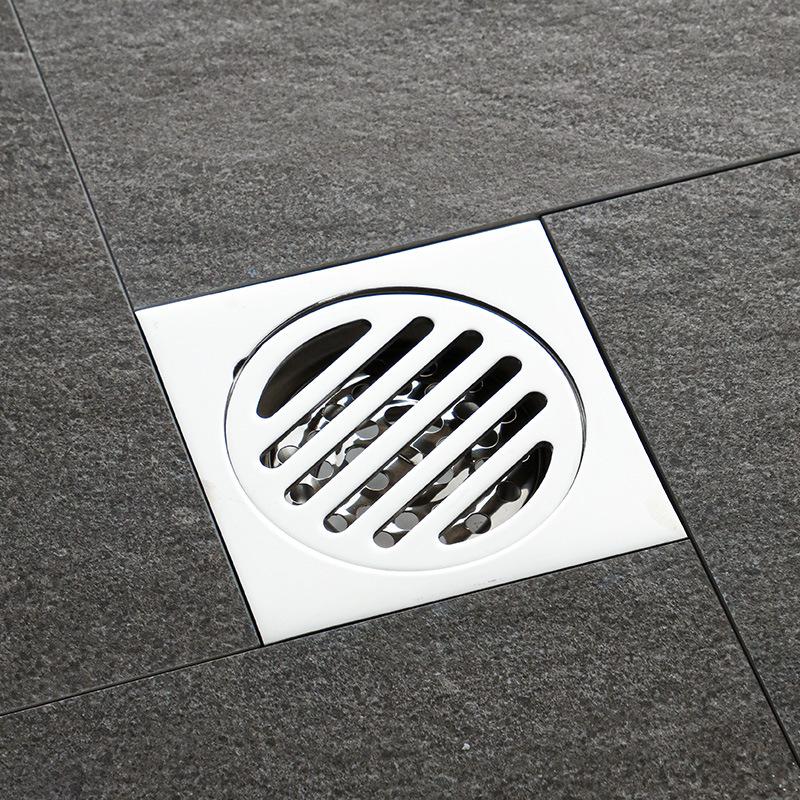 Полосатый слив для душа с защитой от запаха, матовый черный, слив для душа, пол 10 см, квадратный слив для душа из нержавеющей стали, аксессуары для ванной комнаты