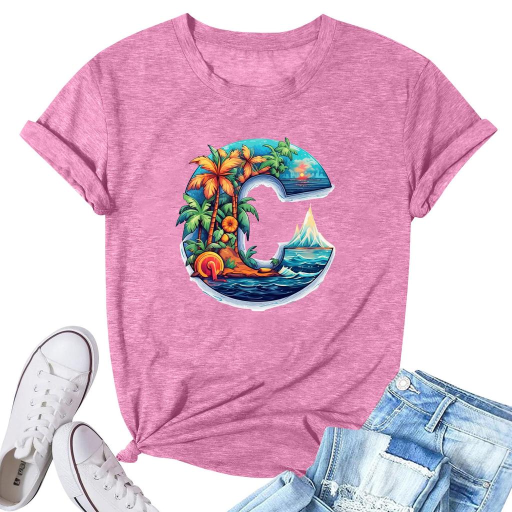 Женская модная повседневная плиссированная футболка с коротким рукавом с принтом