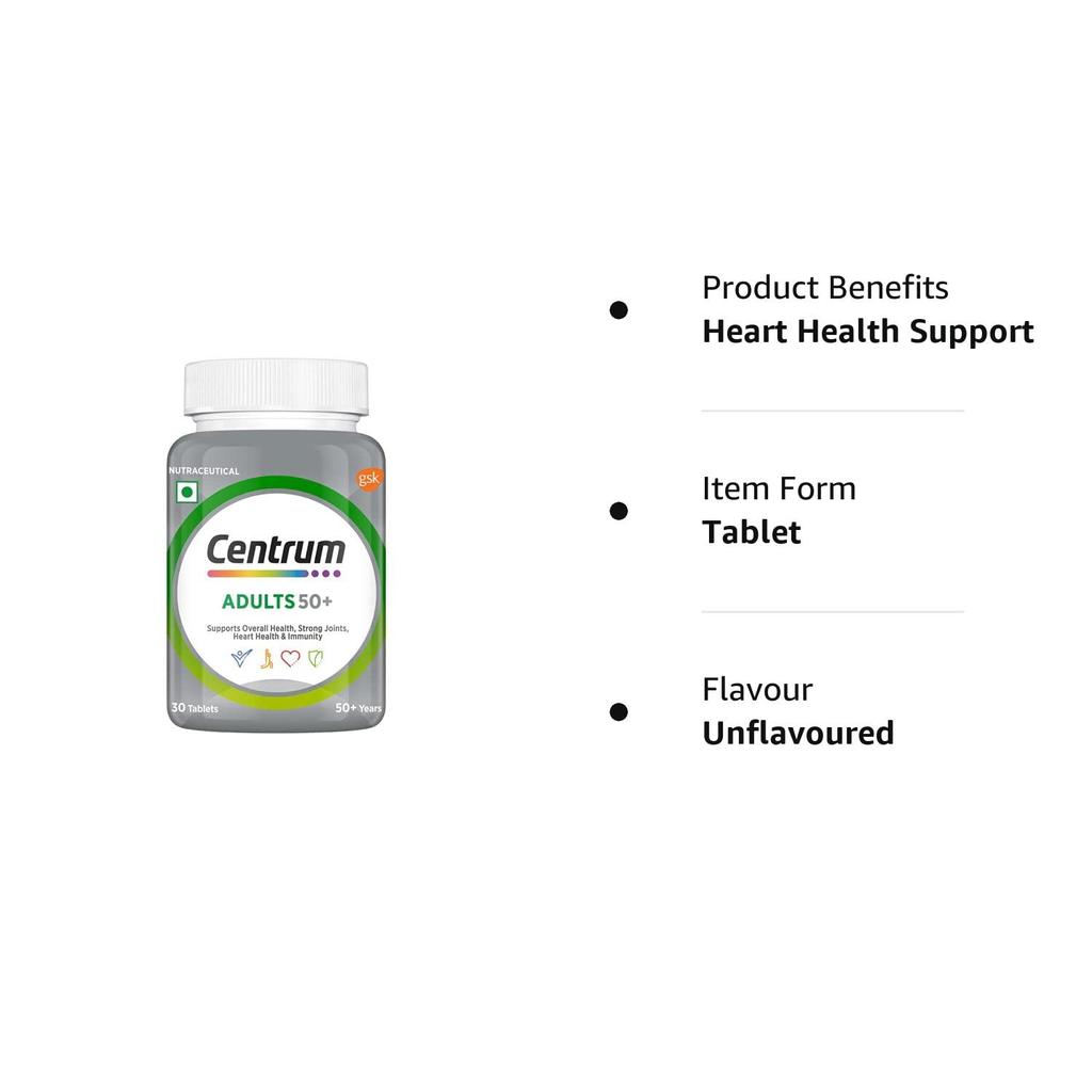 Добавка для взрослых 50+ (30 таб, 1,54 г), Adults 50+,  Centrum