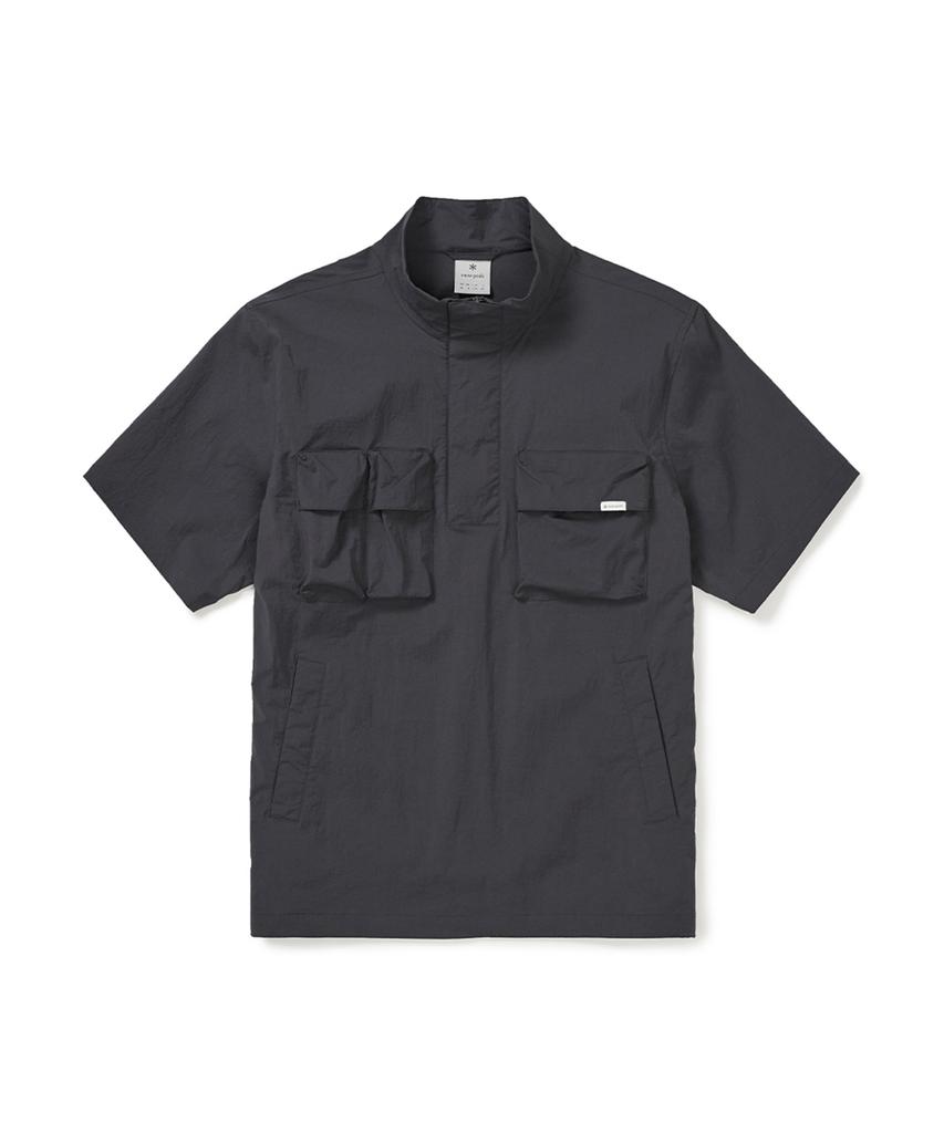Анорак с коротким рукавом Snowpeak Apparel Root Stand Neck (S25Mmran64) Древесный уголь