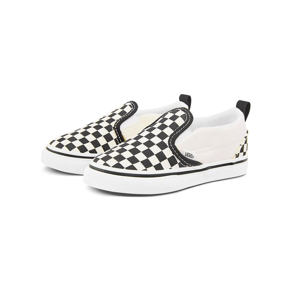 Vans Классические слипоны V TD Шахматная клетка - Черно-белые детские кроссовки VN0A34885GX
