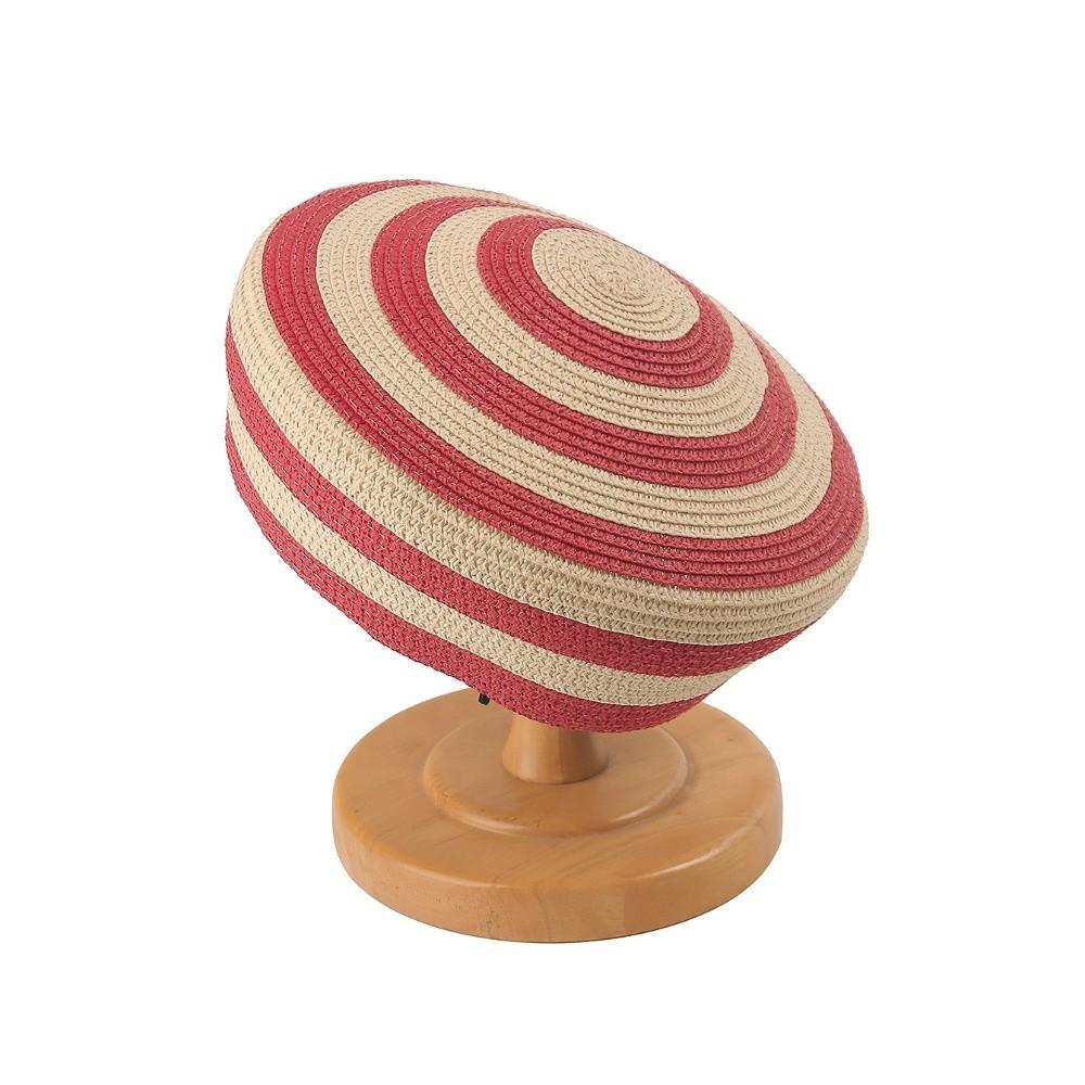 Color Block Dome Cap Paper Straw Sun Hat Brim Hat Straw Top Hat  Daily Wear