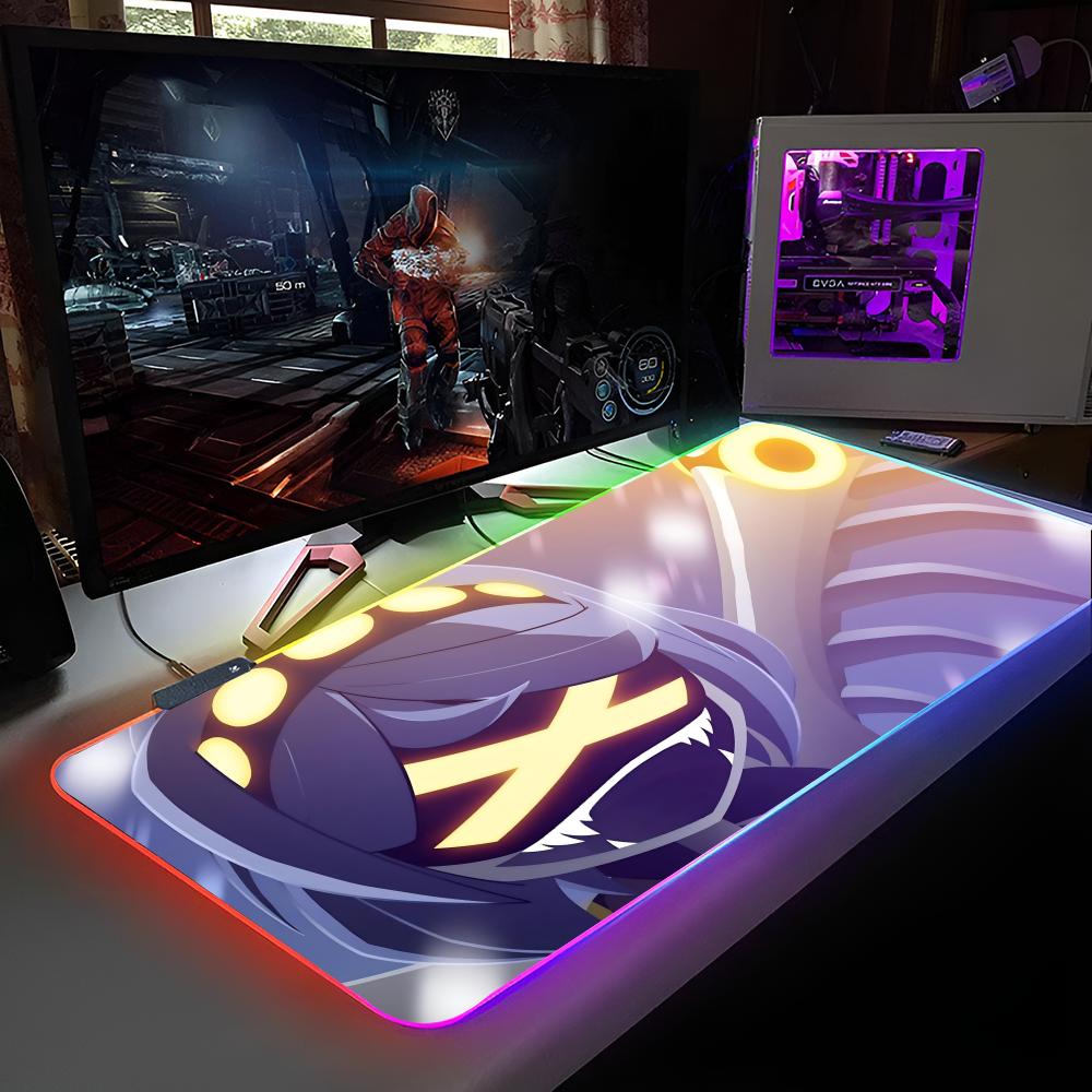 Игровой коврик для мыши M-Murder Drones Коврик для мыши с RGB-подсветкой Коврик для мыши для ноутбука Коврик для мыши для геймера на ноутбуке Игровые аксессуары для компьютерного стола